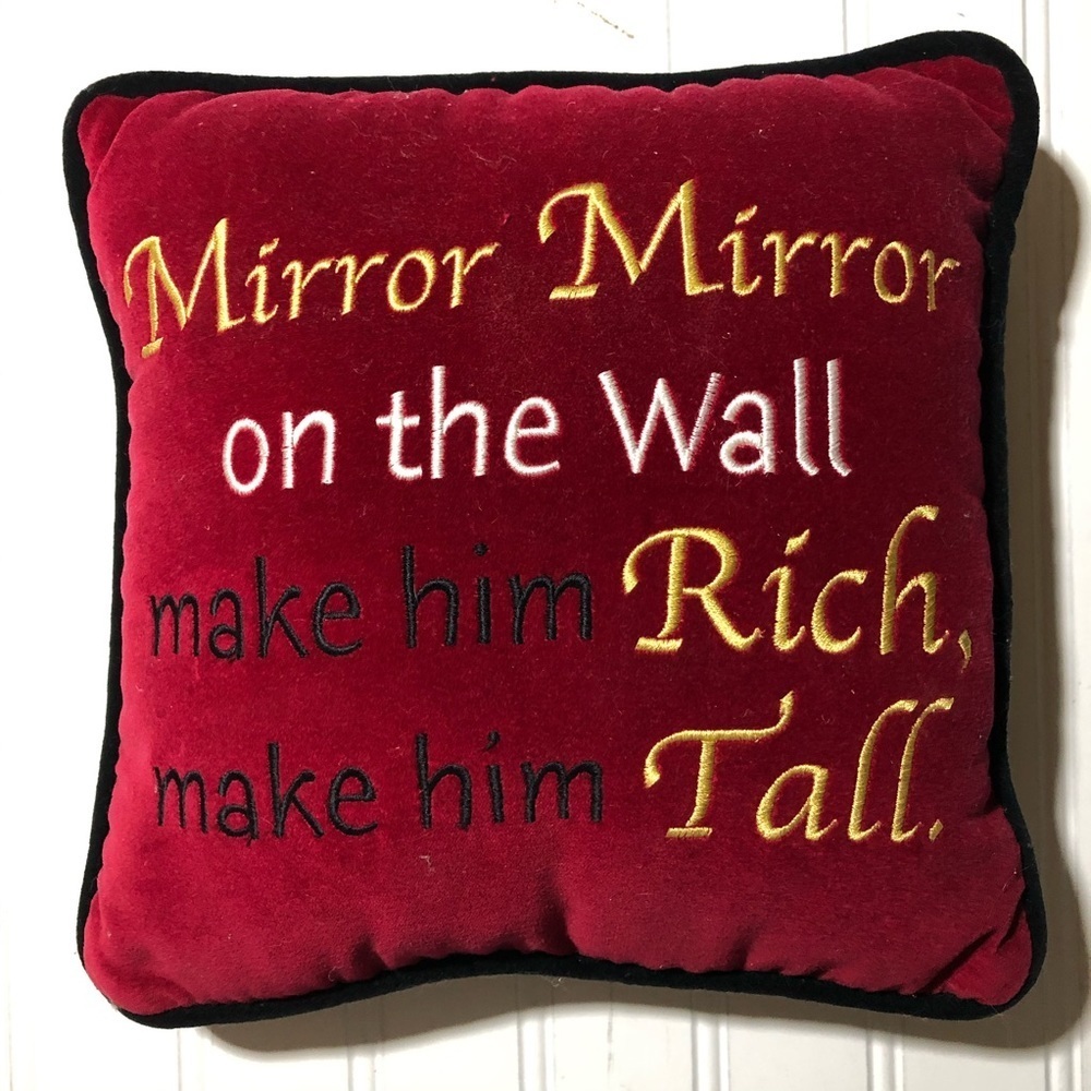 Mirror mirror on the wall pillow